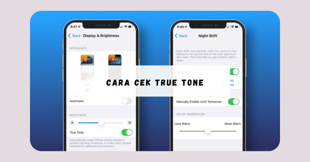 cara cek true tone iphone 7 plus